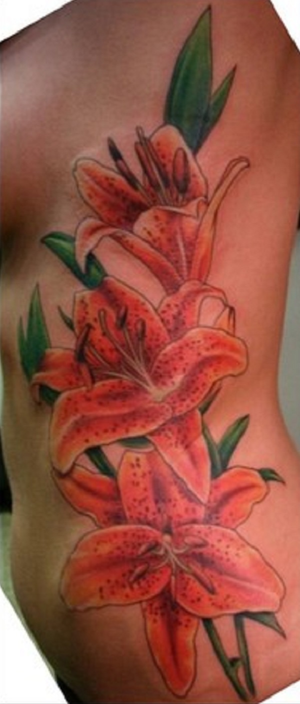 tatuagem de flores de lírio 50 