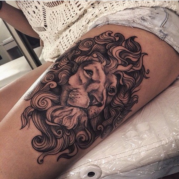 desenhos de tatuagem de leão para meninos e meninas49 