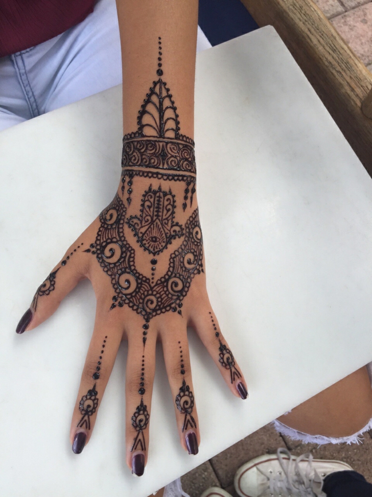 tatuagem de mão de henna 