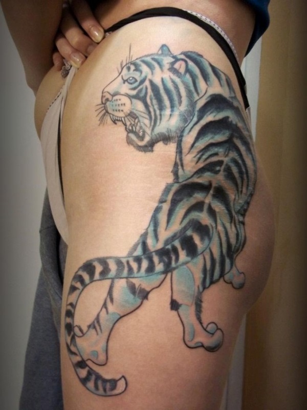Desenhos de tatuagem de tigre branco e idéias 39 