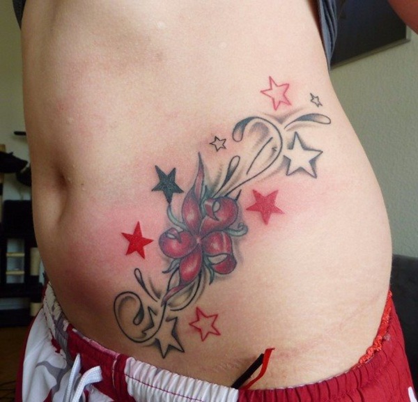 tatuagem de tinta vermelha (91) 