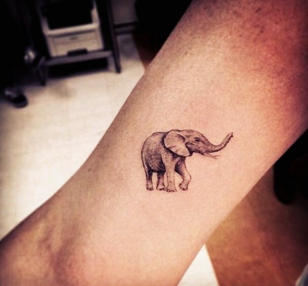 Projetos bonitos do Tattoo do elefante Vectorial minúsculo (52) 