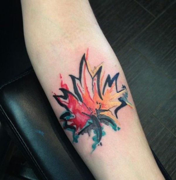tatuagem de folhas design0151 