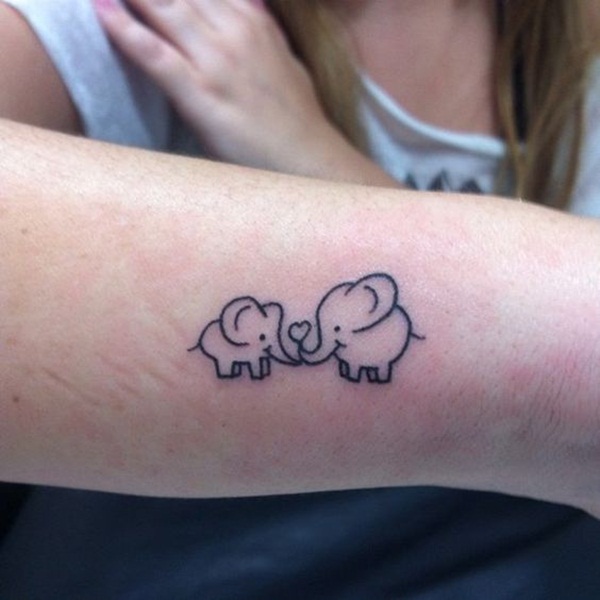Projetos minúsculos Vectorial bonitos da tatuagem do elefante (14) 