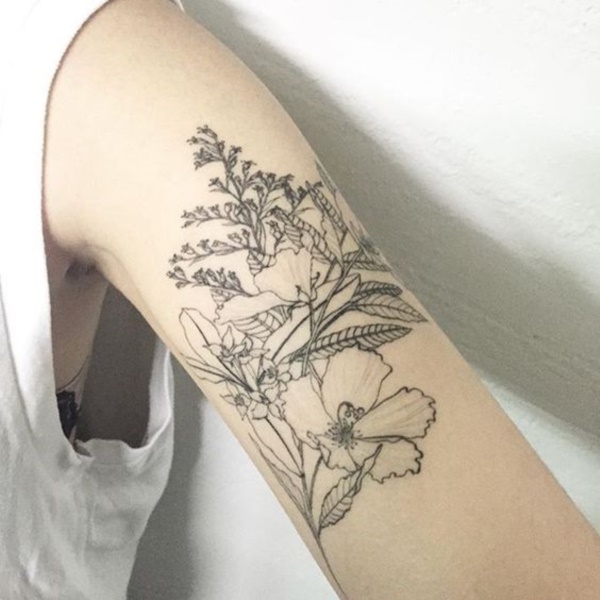 Desenhos de tatuagens florais que vão explodir sua Mind0291 