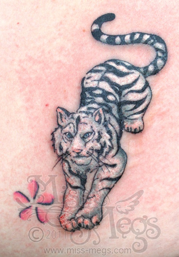 Desenhos de tatuagem de tigre branco e idéias 6 