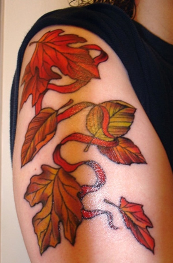 tatuagem de folhas design0351 