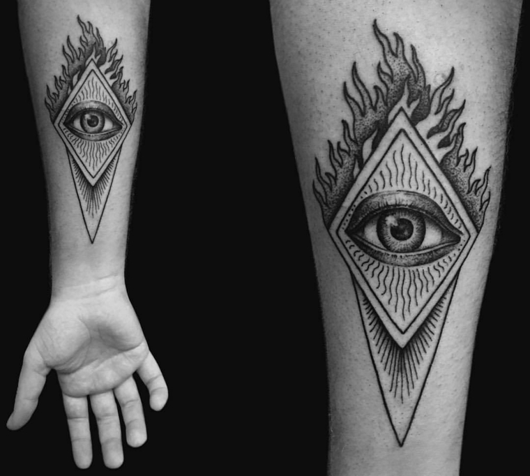 tatuagens-no-antebraço-moderno-olho-estilo 
