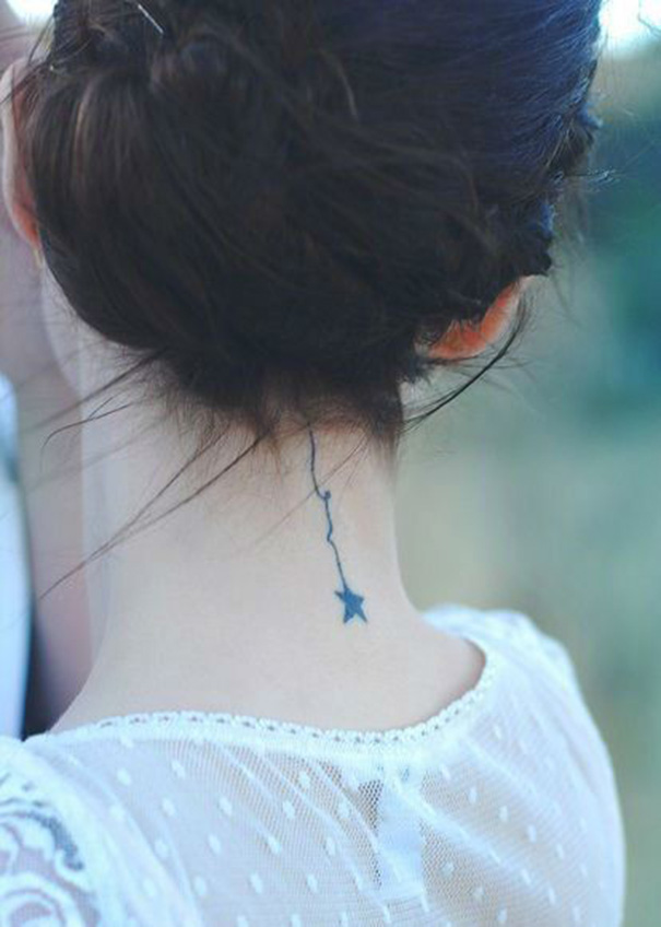 tatuagem estrela nas costas 