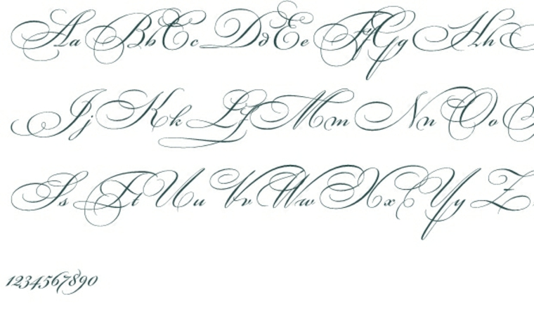 letras cursivas para tatuagens 