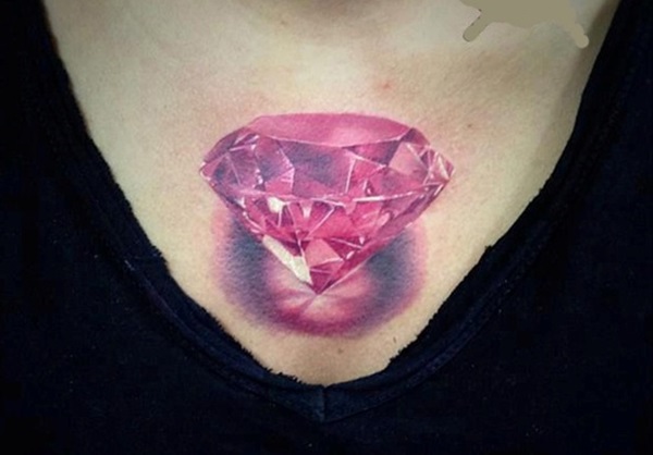 Belos desenhos de tatuagem de diamante 13 