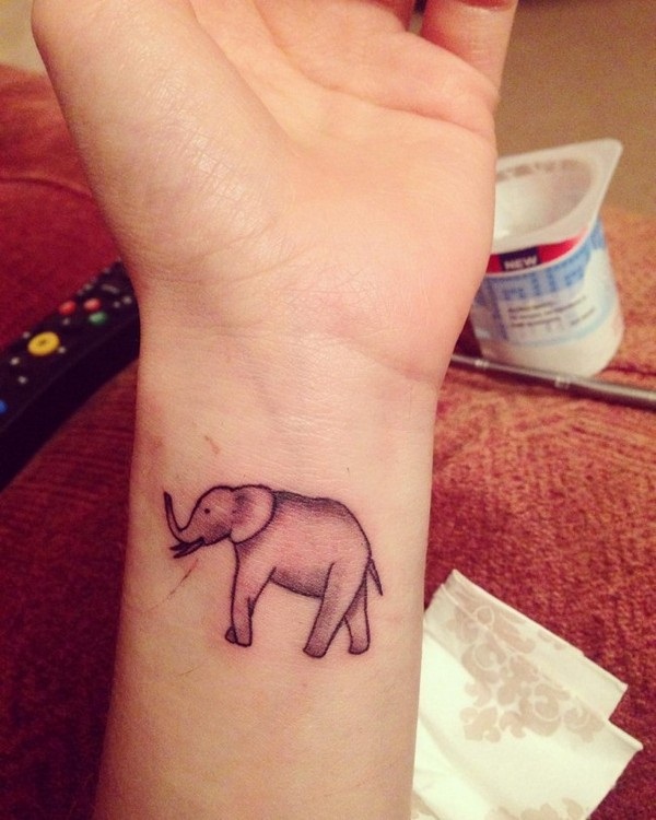 Projetos bonitos do Tattoo do elefante Vectorial minúsculo (89) 
