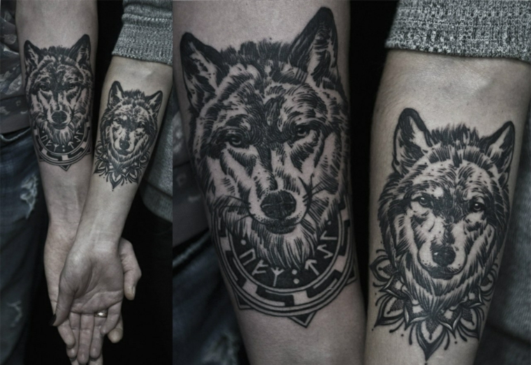 tatuagens-lobos-opções-estilo-parece 