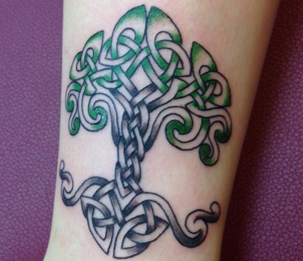 Árvore celta da vida tatuagem no pulso 