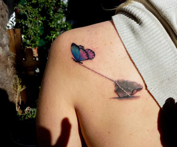 Tatuagem de borboleta 3D 13 