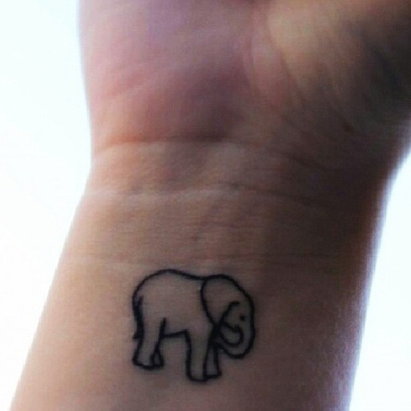 Projetos minúsculos Vectorial bonitos da tatuagem do elefante (22) 