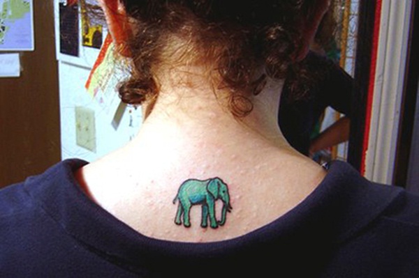 Projetos bonitos do Tattoo do elefante Vectorial minúsculo (74) 