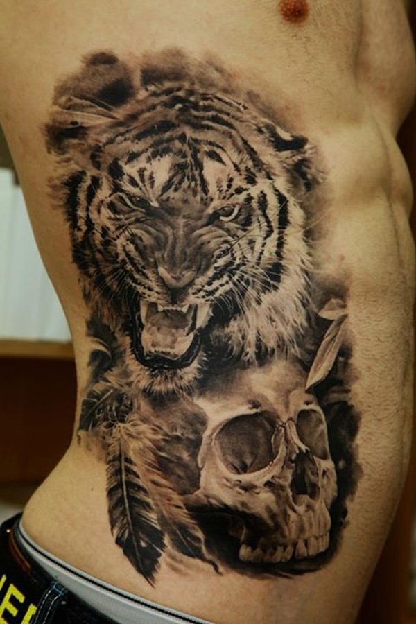 Desenhos de tatuagem de tigre branco e idéias 12 
