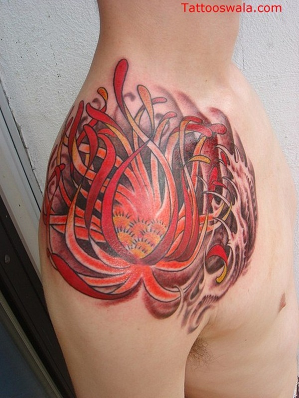 tatuagem de tinta vermelha (76) 