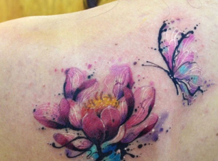 tatuagens-brilhante-cores-borboletas 