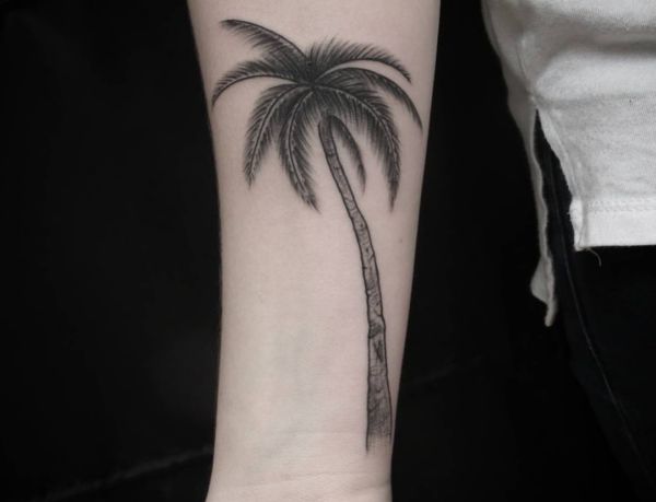 Tatuagem de palma no antebraço 