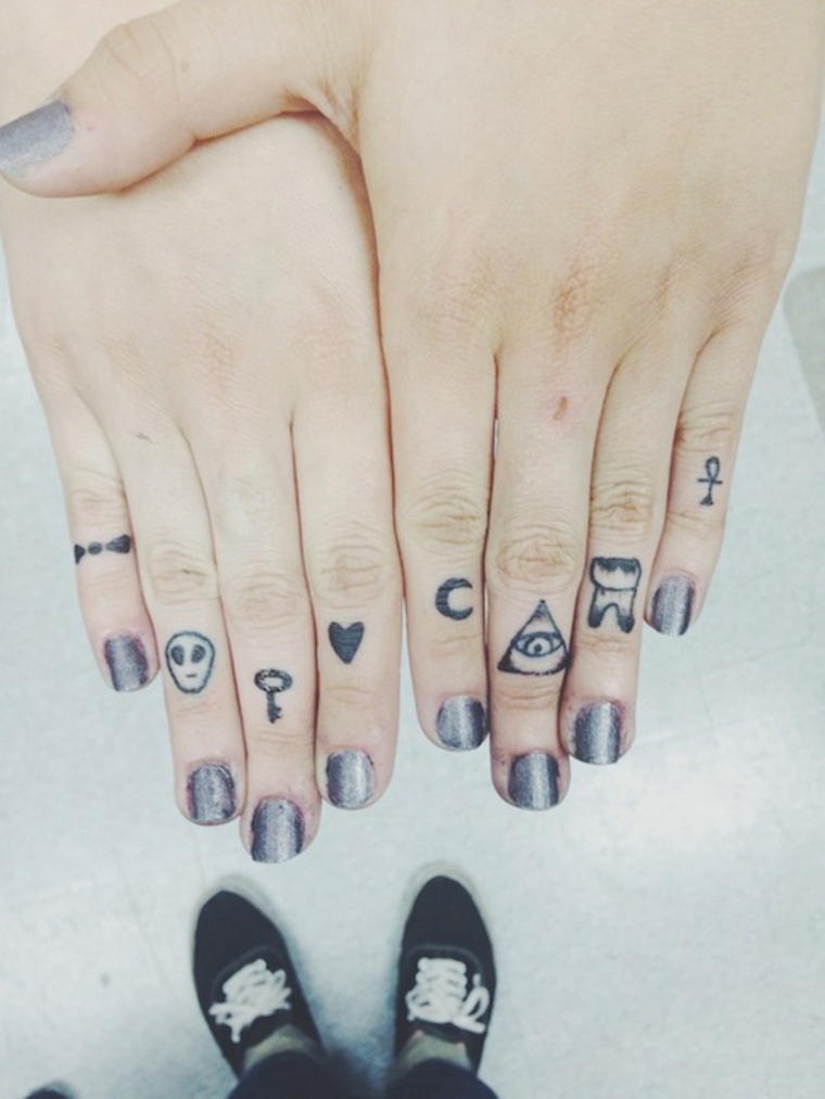 melhor-tatuagens-dedos-opções-idéias-todos os dedos 