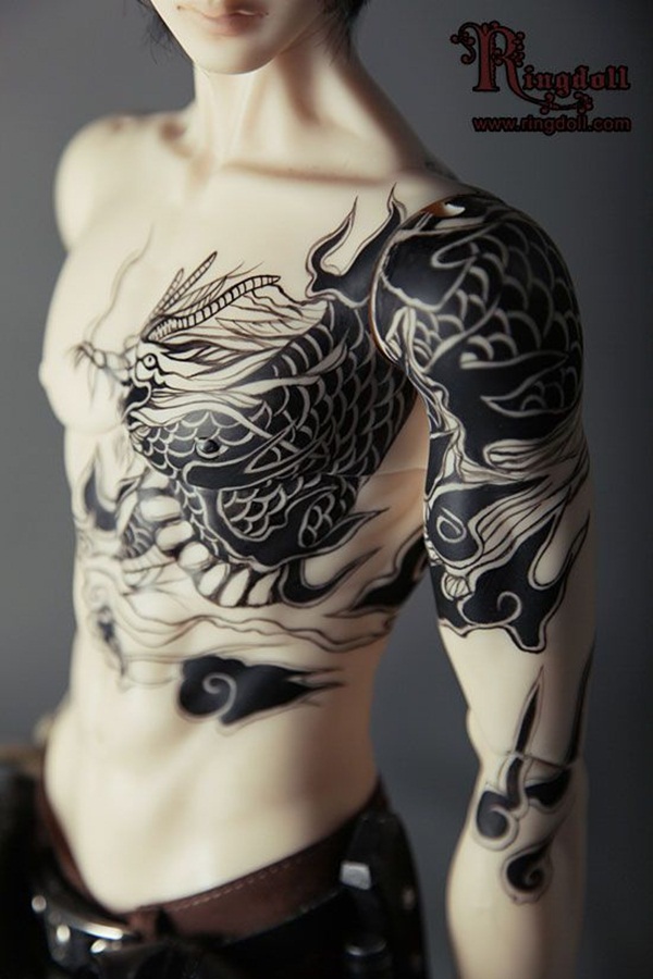 Desenhos de tatuagem de dragão para mulheres e homens38 