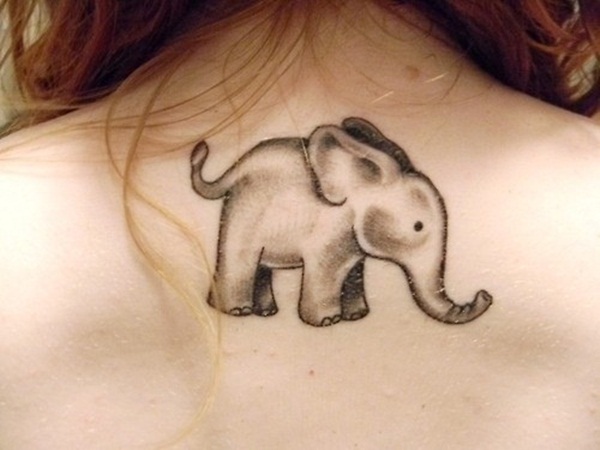 Projetos minúsculos Vectorial bonitos da tatuagem do elefante (24) 