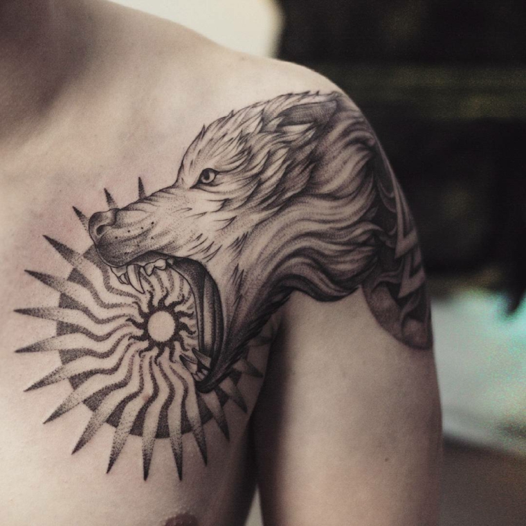 tatuagem-sol-mitológico-lobo-design 