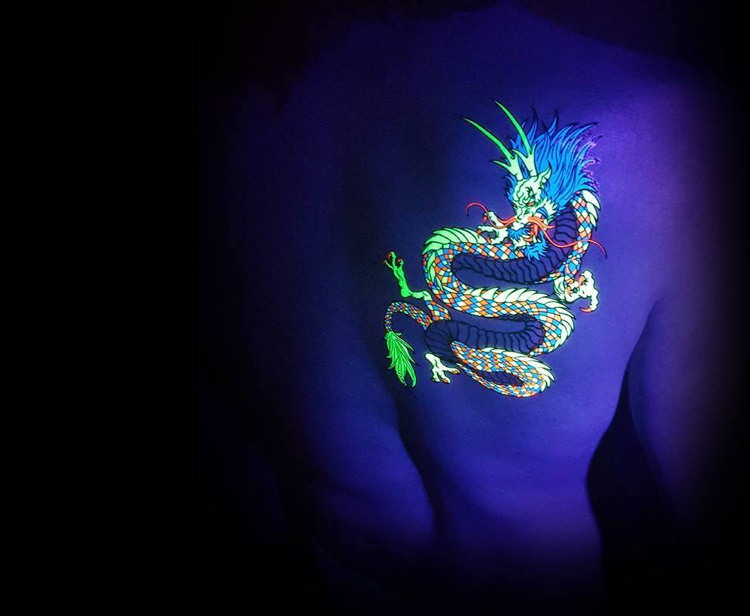 tatuagens originais idéias luminicas dragão 