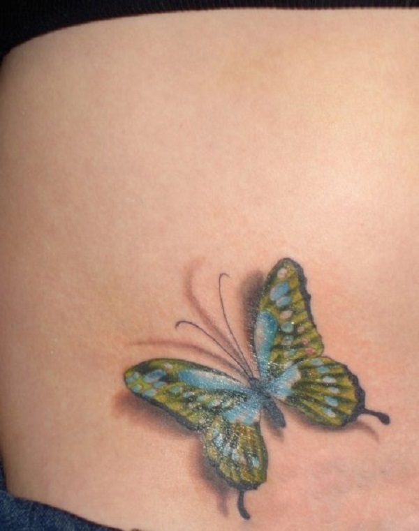 Tatuagem de borboleta 3D 19 