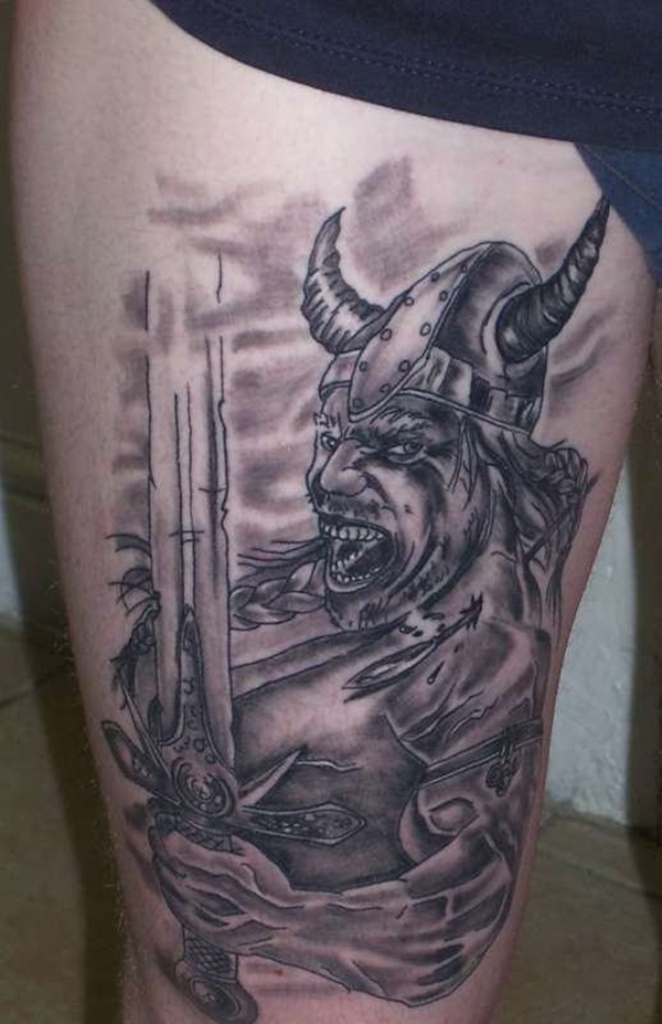 Desenhos e significados do tatuagem Viking audaz 34 