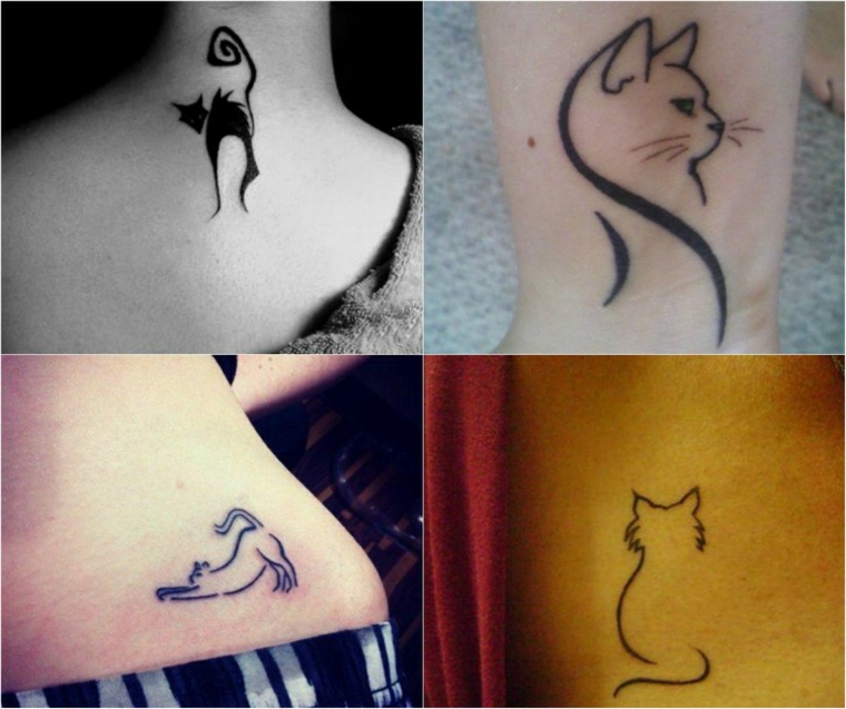 tatuagens de mulheres de gatos tenras 