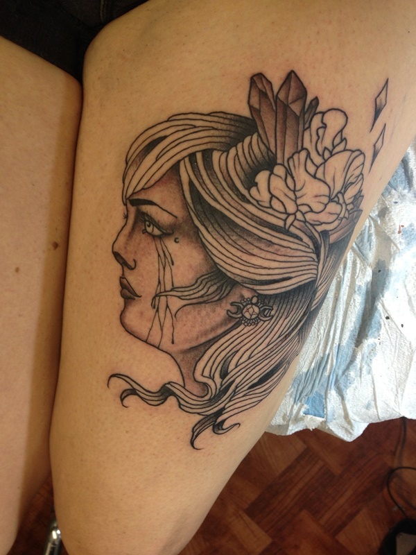 Desenhos de tatuagem de coxa (73) 
