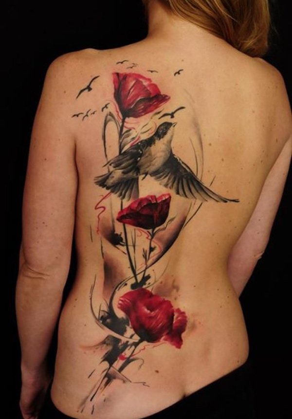 Desenhos de tatuagem de costas completas e temas 17 