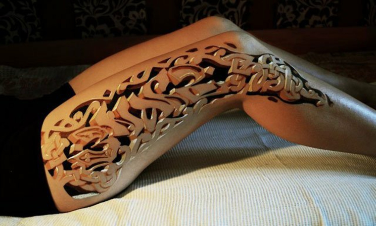 tatuagem com efeito 3D 