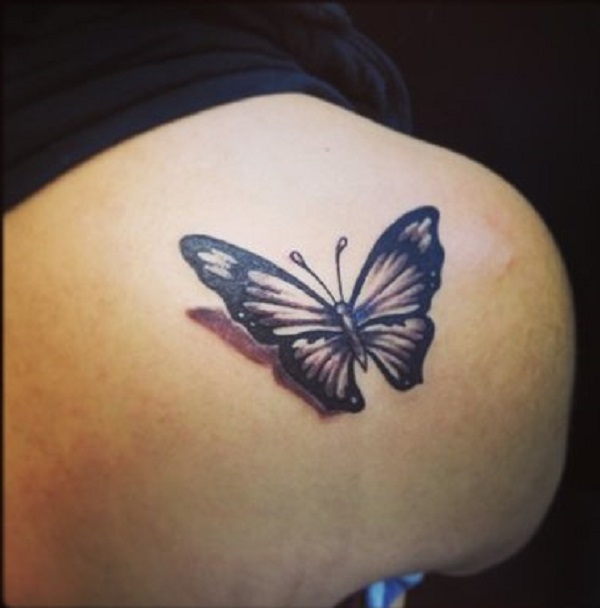 Tatuagem de borboleta 3D 4 