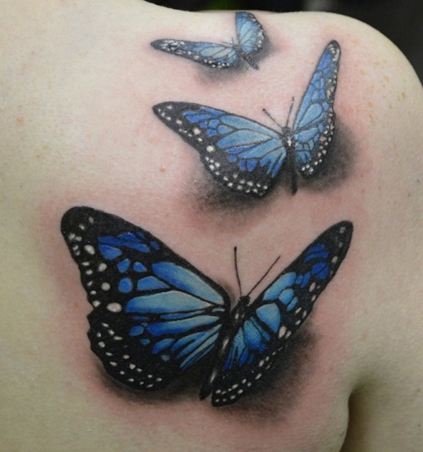 Tatuagem de borboleta 3D 24 