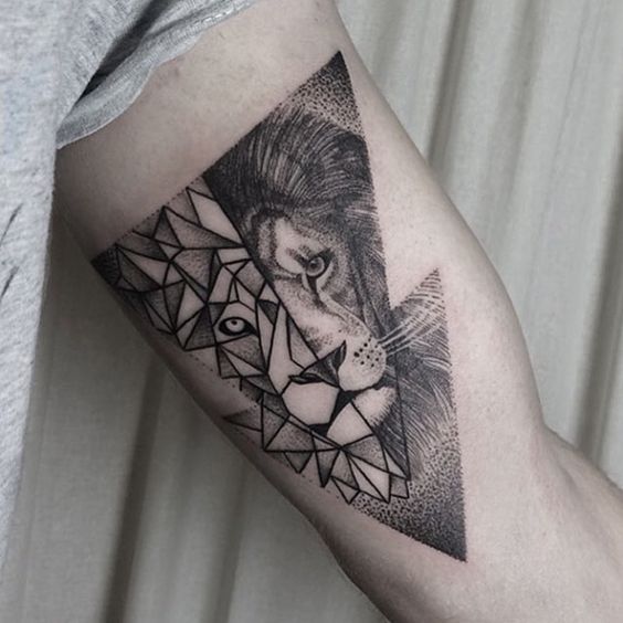 tatuagem de leão de homens 