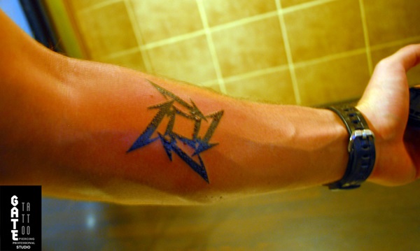 Significados e desenhos do tatuagem da estrela de Ninja 18 