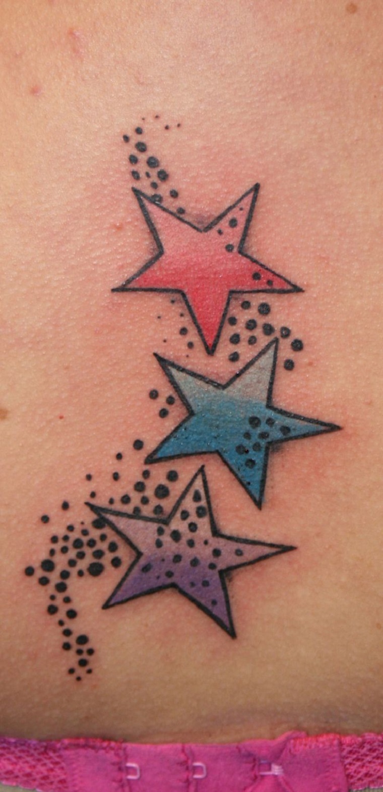 tatuagens coloridas da estrela 