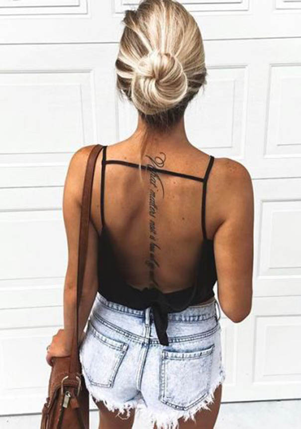 citações de tatuagem nas costas 
