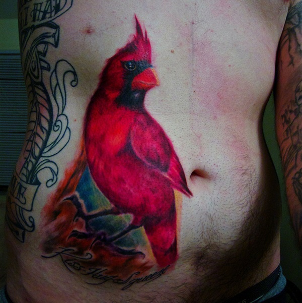 35 Cardinal Tattoo Designs e Ideias 20 