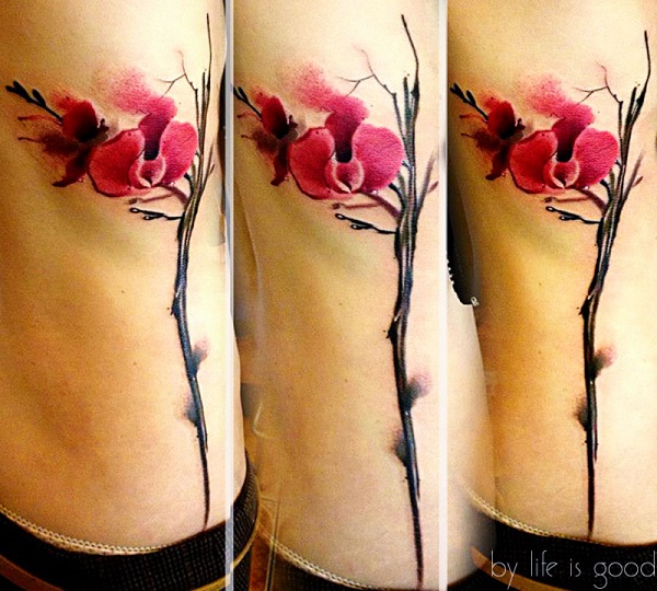 Tatuagem de orquídea 7 