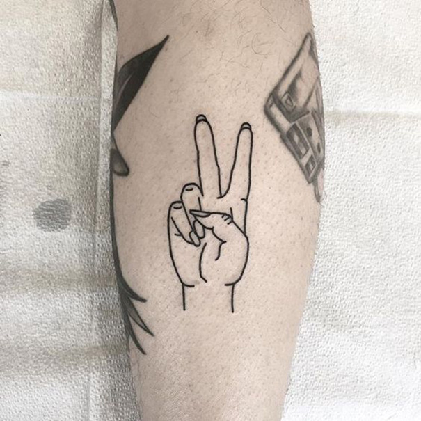 Tatuagens simbólicas da paz 
