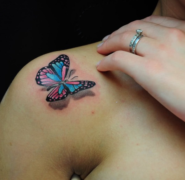 Tatuagem de borboleta 3D 48 