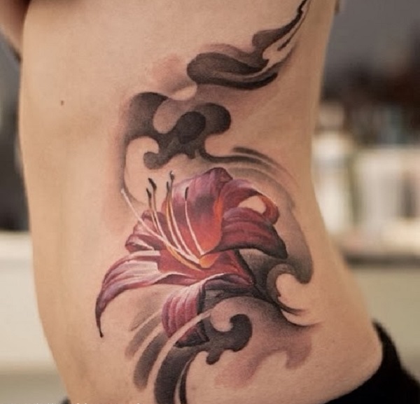 tatuagem de flores de lírio 13 