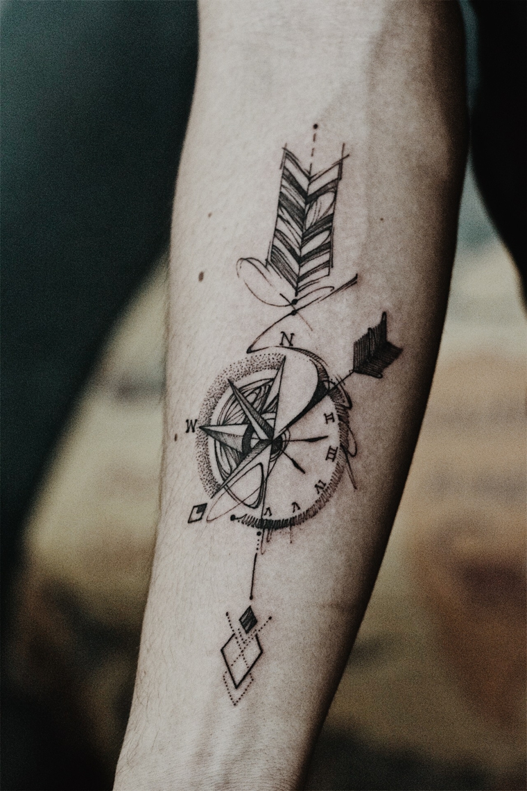 tatuagens de antebraço design-moderno-elementos 