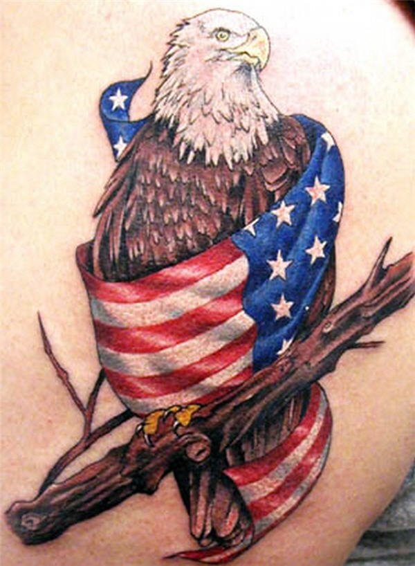 35 Tatuagens e Desenhos de Bandeira Americana 17 