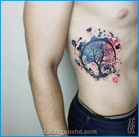 Desenhos minimalistas de tatuagens da natureza